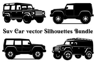 Vector Car Silhouettes Bundle, Set of Car vector silhouette Clipart