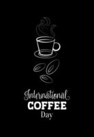 International Coffee Day Sign vector