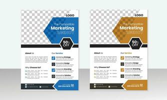 Creative Corporate and Business Flyer Brochure Template Design, abstract business flyer, and vector template design.