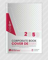 Vector corporate book cover design template and annual report design template