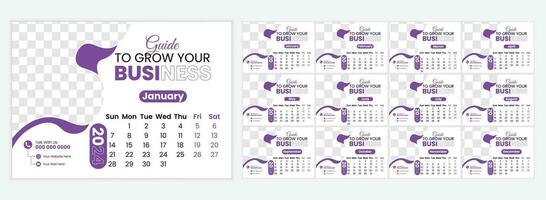 vector new year desk calendar design