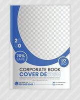 Vector corporate book cover design template and annual report design template