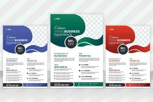 Creative Corporate and Business Flyer Brochure Template Design, abstract business flyer, and vector template design.