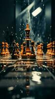 The concept of a chess battle is a crucible for innovative ideas Vertical Mobile Wallpaper AI Generated photo