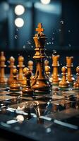 In the world of business, a chess piece symbolizes strategic financial  decisions Vertical Mobile Wallpaper AI Generated 31596906 Stock Photo at  Vecteezy