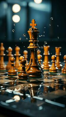 Chess battles inspire ingenious concepts and innovative strategic ideas  Vertical Mobile Wallpaper AI Generated 31596802 Stock Photo at Vecteezy