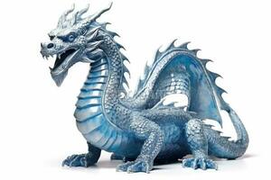 blue asian dragon chinese new year photo