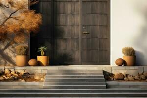 Doorstep minimalist design home decoration professional advertising photography AI Generated photo