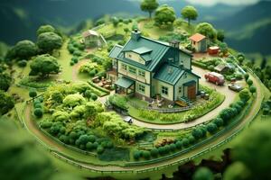 tiny cute isometric farm soft smooth lighting AI Generated photo