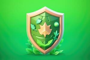 tiny cute isometric war shield soft smooth lighting AI Generated photo