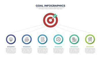 objetivo infografía modelo diseño vector