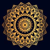 Simple golden mandala vector illustration