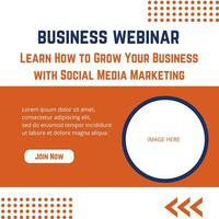 Business webinar banner free vector template