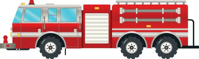 A fire truck color vector illustration a fire engine designed with full colors