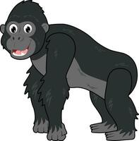 Cute gorilla designed using vector lines. You can adjust the line thickness