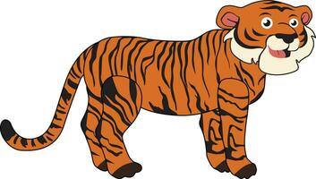 cute tiger designed using vector lines