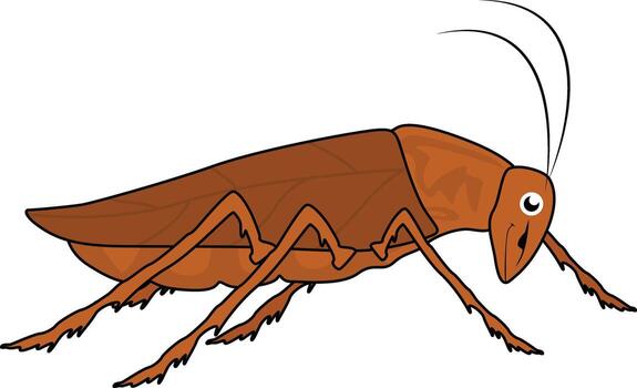 Cockroach designed using lines. A Bug art illustration. vector