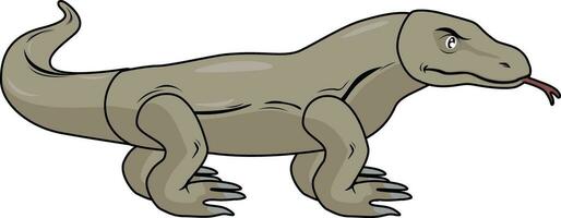 A very aesthetic Komodo dragon, originating from the Indonesian island of Komodo vector