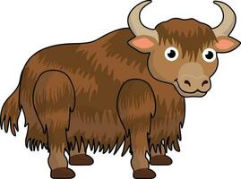 Cute yak designed using vector lines. You can adjust the line thickness