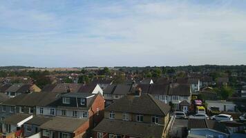 Aerial View of British City and Residential District of Luton, England, UK video