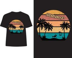 diseño de camiseta de verano vector