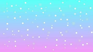 Schnee und Schneeflocke Muster Hintergrund Bewegung Grafik video