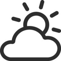 partly cloudy icon design vector