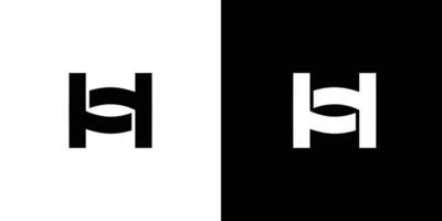 moderno y único h logo diseño vector