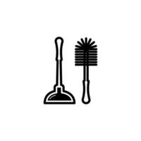 bathroom brush icon vector design templates