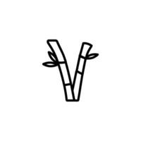 bambú icono vector diseño plantillas
