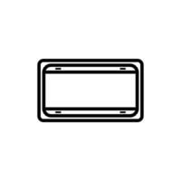 blank license plate icon vector design templates