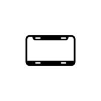 blank license plate icon vector design templates
