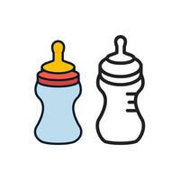 bebé botella icono diseño vector plantillas