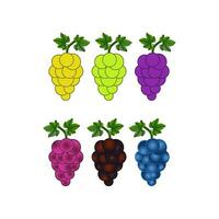 uvas icono vector diseño plantillas