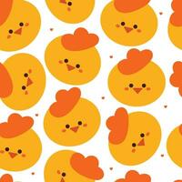 seamless pattern cartoon cute chicks. cute animal wallpaper illustration for gift wrap paper vector