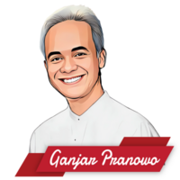 Ganjar pranowo dibujos animados png