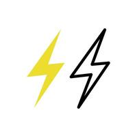 lightning bolt icon vector design templates