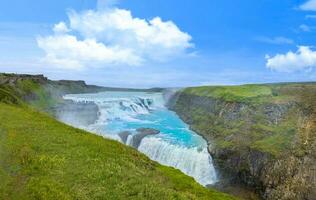 Reykjavik, tour to scenic Gullfoss Falls, a part of Iceland Golden Circle travel destination photo
