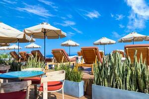 Scenic panoramic aerial view of Los Cabos landmark tourist destination Arch of Cabo San Lucas photo