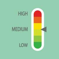 Creative gauge vector of level indicator meter with percentage units. Art design progress bar template. Abstract concept graphic slider infographic