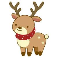 reindeer christmas cartoon vector