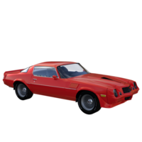 rouge muscle voiture isolé 3d png