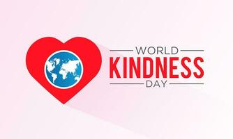 World kindness day is observed every year in november 13. Vector illustration on the theme of world kindness day. Template for banner, greeting card, poster with background.