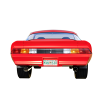 red muscle car isolated 3d png