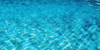 Water in swimming pool. Clear pool water background. Generative AI photo