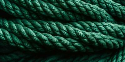 Green rope texture background. Backdrop made with ropes. Generative AI photo