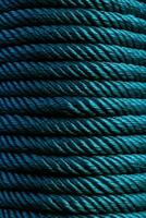 Blue rope texture background. Backdrop made with ropes. Generative AI photo
