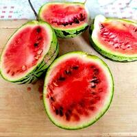 watermelon, delicious raw fruit, cut photo