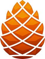 Autumn pinecone vector icon for fall season celebration. Conifer cone fall season icon from pine tree. Autumn graphic resource for autumn icon, sign, symbol or decoration