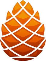 Autumn pinecone vector icon for fall season celebration. Conifer cone fall season icon from pine tree. Autumn graphic resource for autumn icon, sign, symbol or decoration